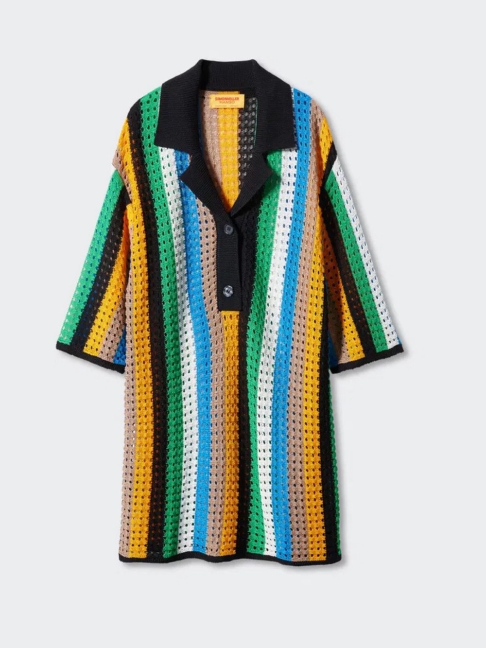 MANGO X SIMON MILLER
Bicolor Openwork Polo Shirt/Tunic Size M